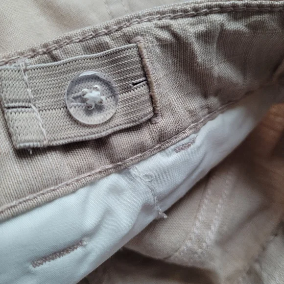 Tan Boys Pull On Woven Flat Front Shorts at Knee - Cat & Jack Adjustable Waist - Picture 7 of 11